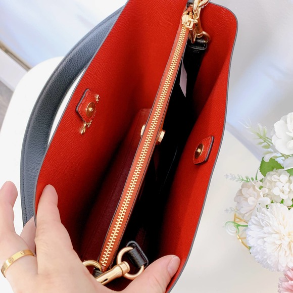 Coach CA214 Mollie Bucket Bag IN Black - Picture 5 of 8